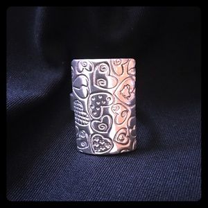Sterling Silver Ring with hearts